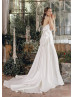 Strapless Ivory Satin Big Bow Wedding Dress